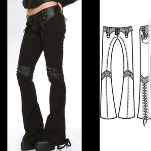 NWT Lip Service SkullStomper lace up jeans